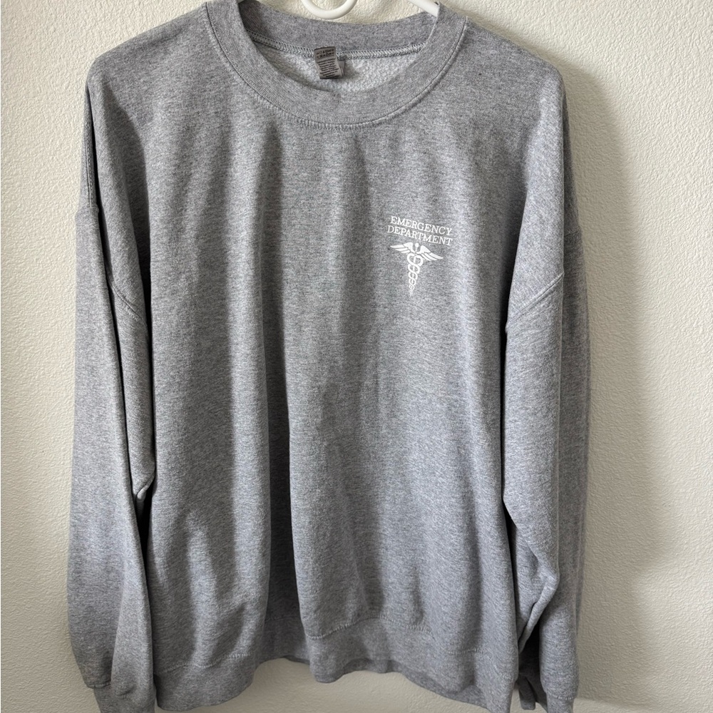 Emergency department Gray Crewneck Sweater